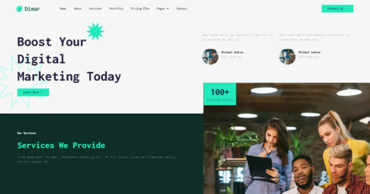 Dimar – Digital Marketing Elementor Template Kit