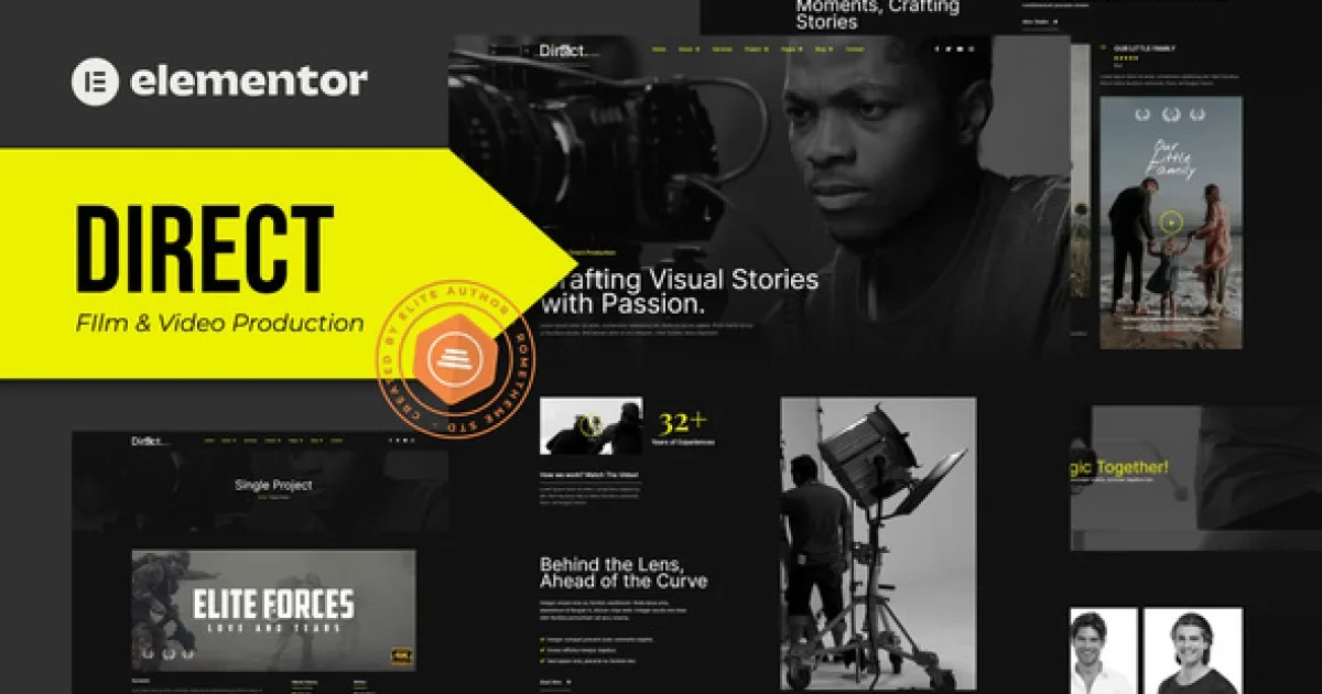 Direct – Film & Video Production Elementor Pro Template Kit