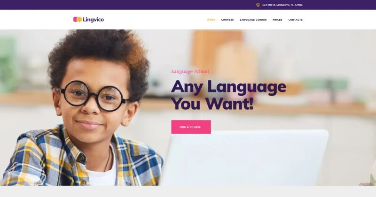 Distance Education – Language Center & Training Courses Template Kit