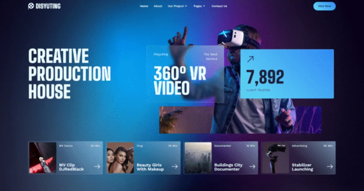 Disyuting – Production House Elementor Template Kit