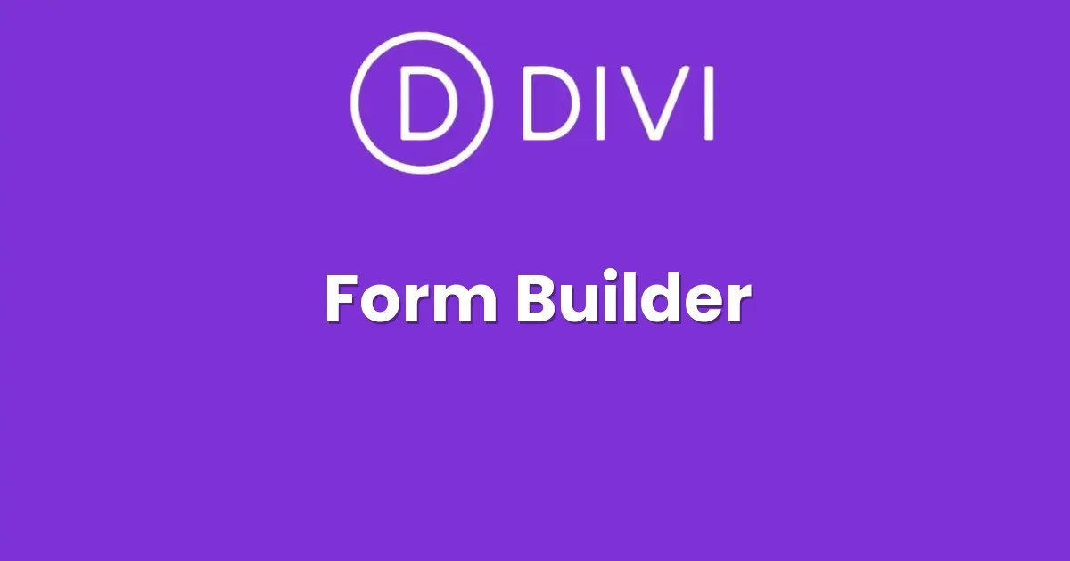 Divi Form Builder