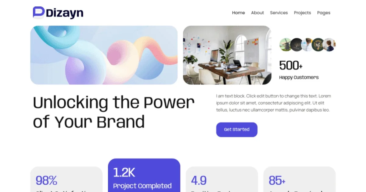 Dizayn – Digital Design Agency Elementor Pro Template Kit