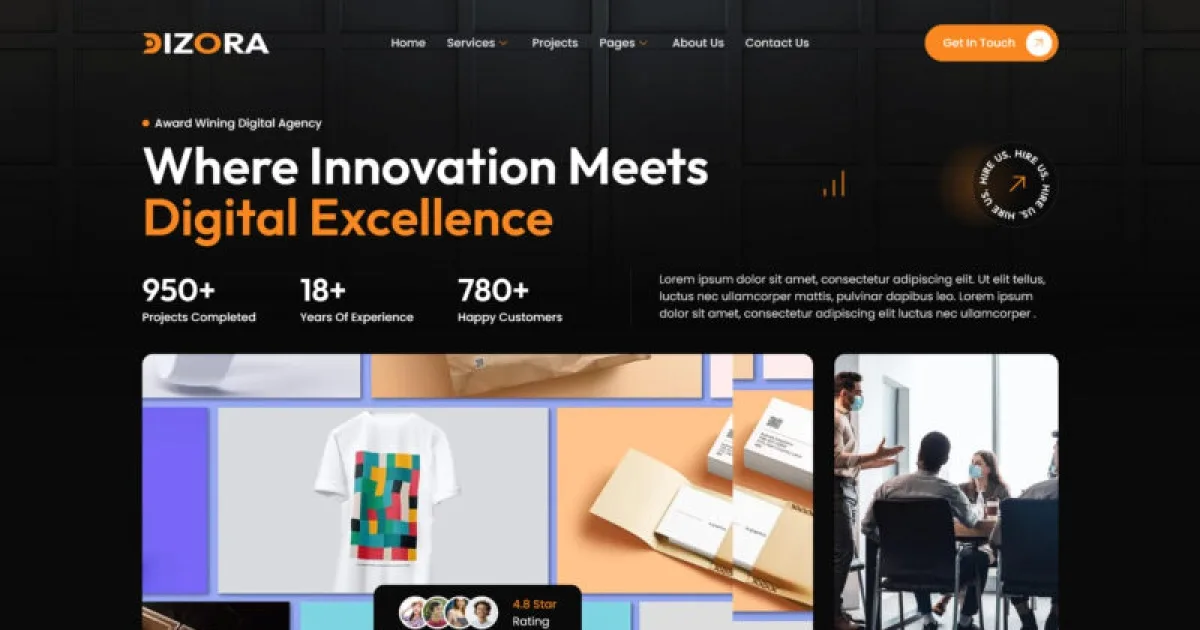 Dizora – Digital Agency Elementor Template Kit