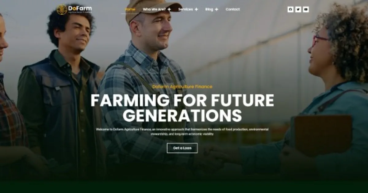 Dofarm – Agriculture Finance Elementor Pro Template Kit
