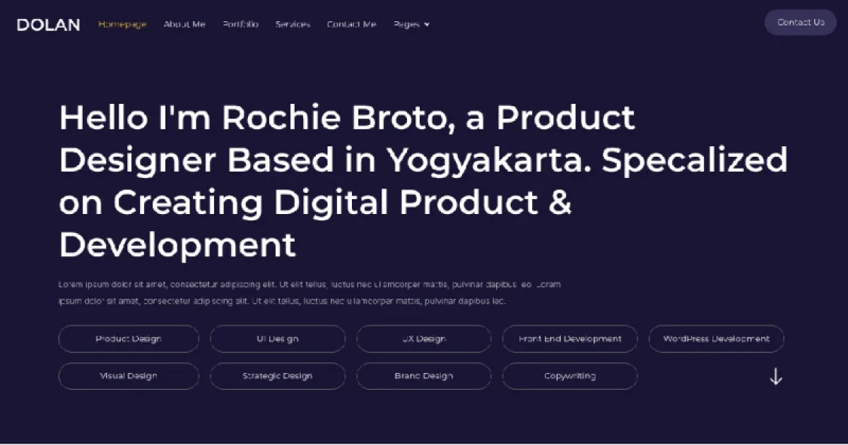 Dolan – Personal Portfolio Elementor Template Kit