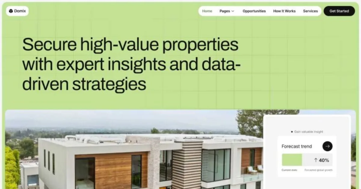 Domix – Real Estate & Property Investment Elementor Template Kit