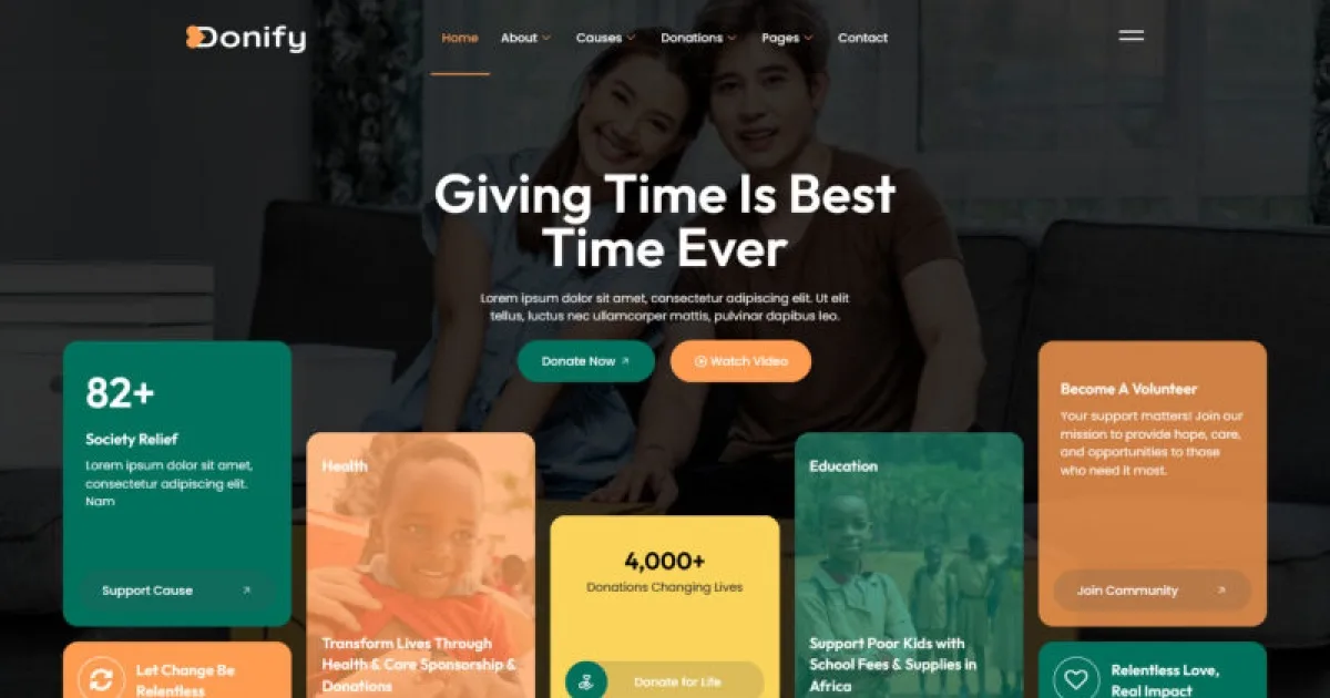 Donify – Charity & Donation Elementor Template Kit