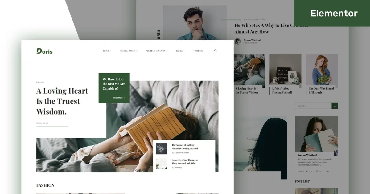 Doris – Blog & Magazine Elementor Pro Template Kit