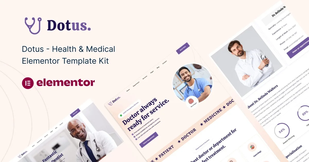 Dotus – Health & Medical Elementor Template Kit