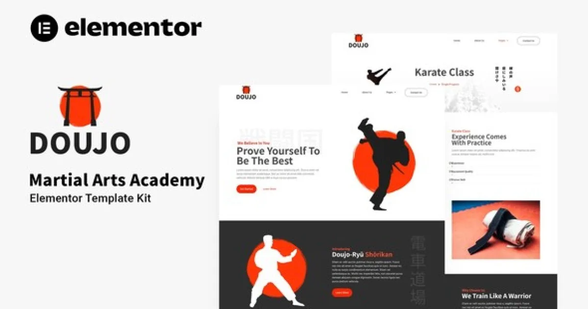 Doujo – Martial Arts Academy Elementor Template Kit