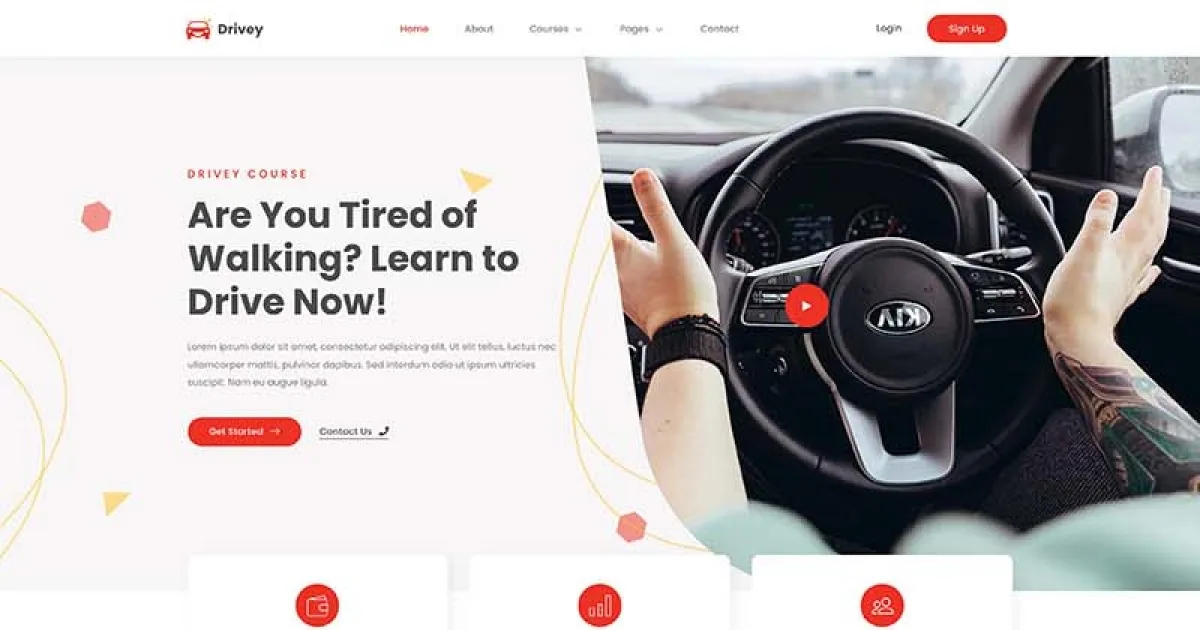 Drivey – Car Driving Course Elementor Template Kit