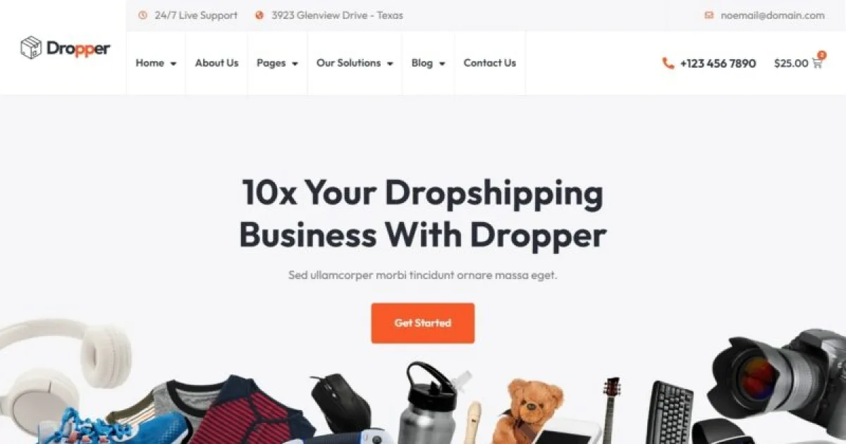 Dropper – Dropshipping & Logistic Elementor Template Kit