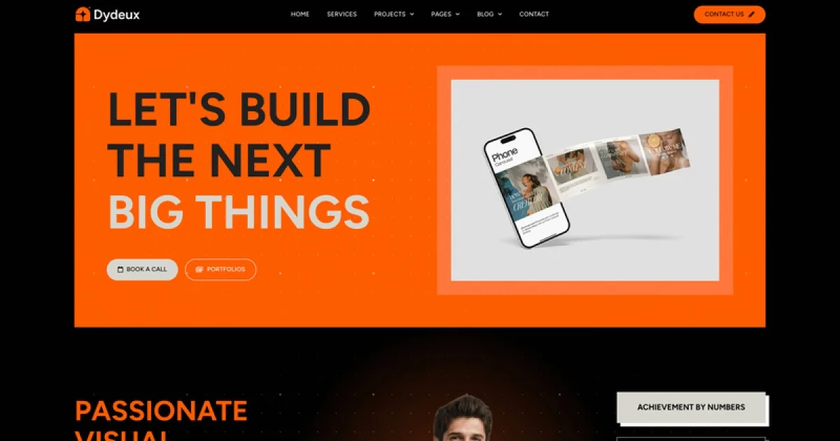 Dydeux – Personal CV Digital Designer Elementor Pro Template Kit