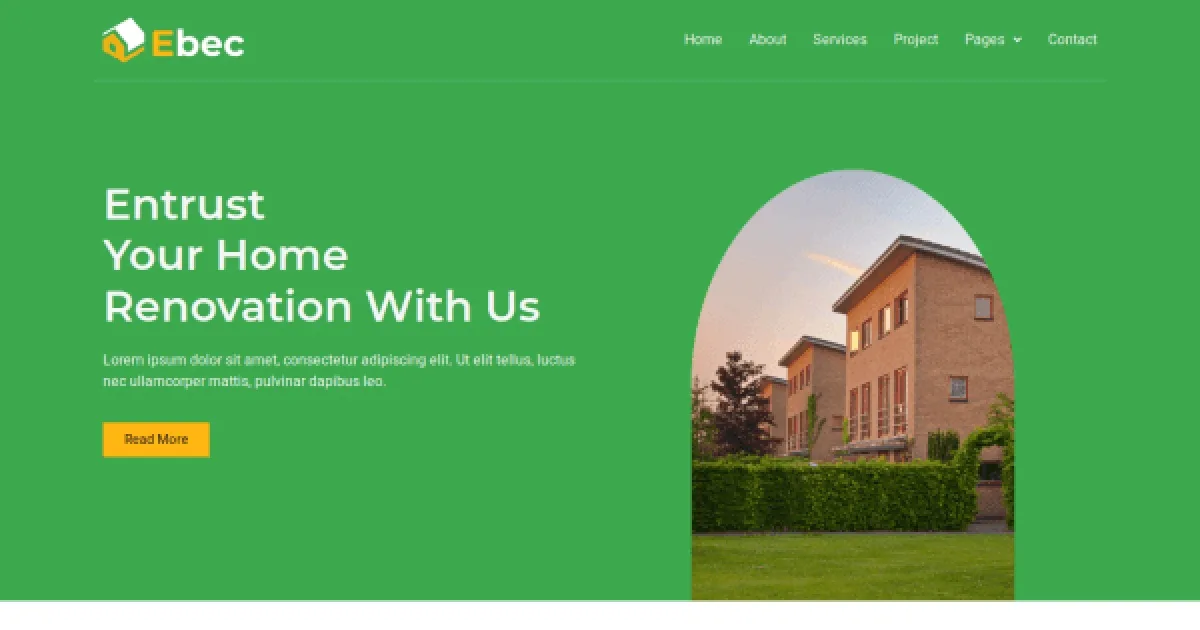 Ebec – Renovation Elementor Template Kit