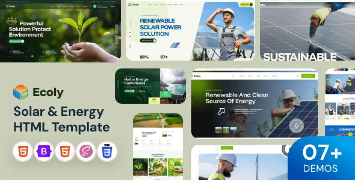 Ecoly – Ecology & Solar Renewable Energy HTML TemplateÂ