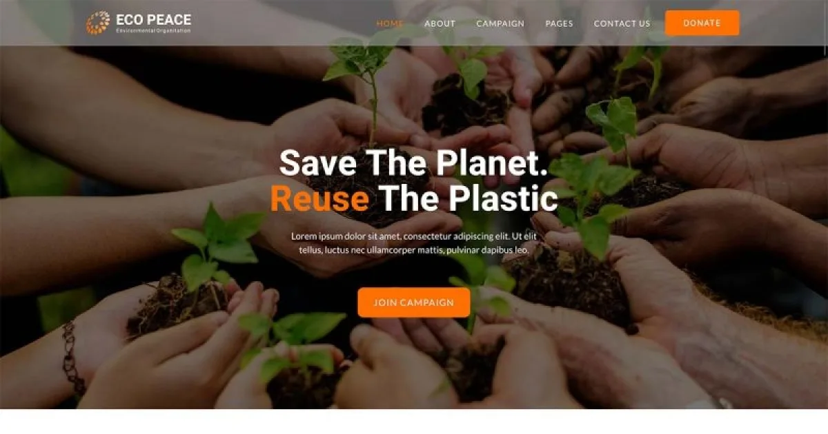 EcoPeace – Environment & Ecology NGO Elementor Template Kit