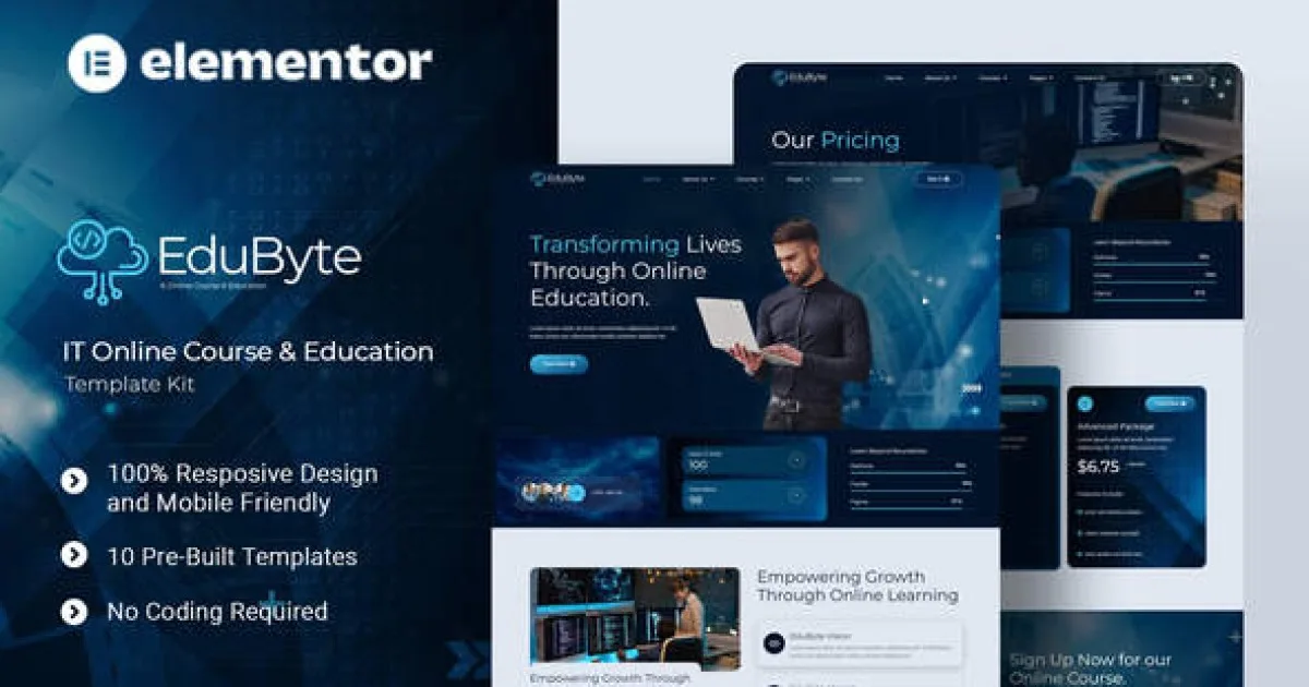 EduByte – IT Online Course & Education Elementor Template Kit