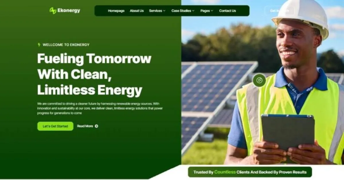 Ekonergy – Solar & Green Renewable Energy Elementor Template Kits