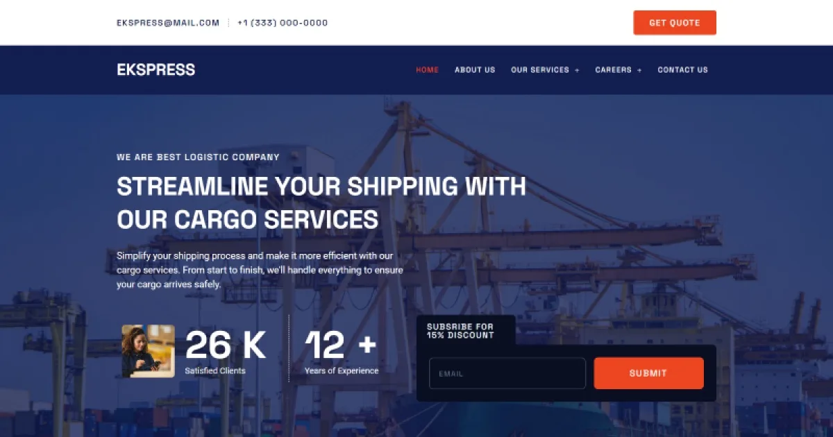 Ekspress – Logistic Shipping & Courier Elementor Template Kit