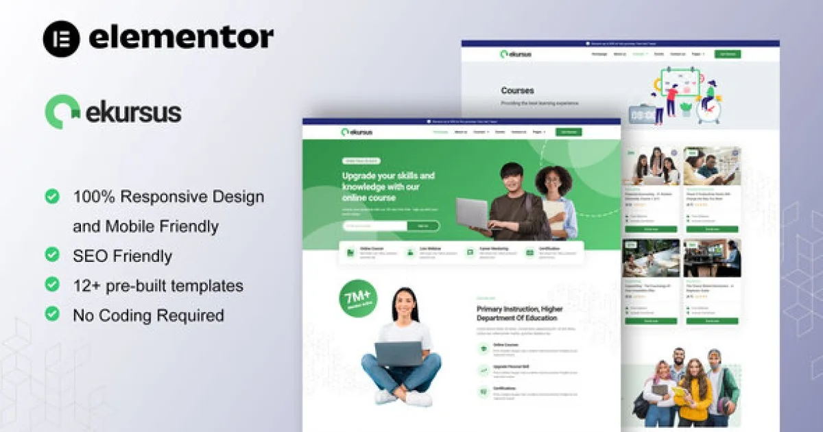 eKursus – Online Course & Education Elementor Template Kit