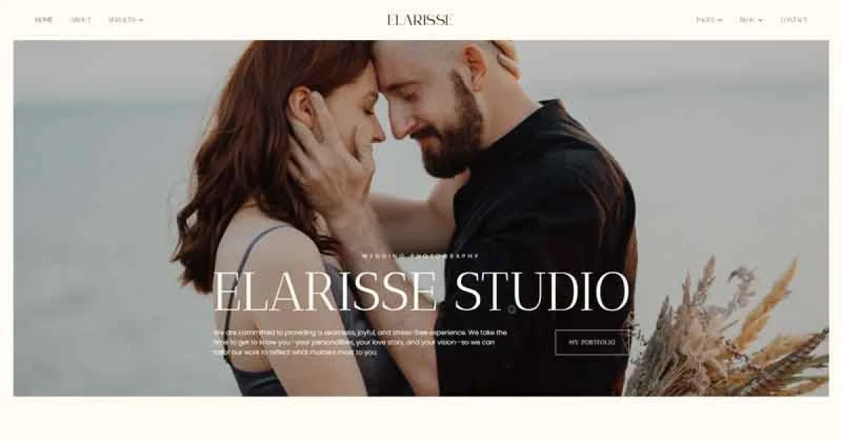 Elarisse – Wedding Photography Elementor Template Kit