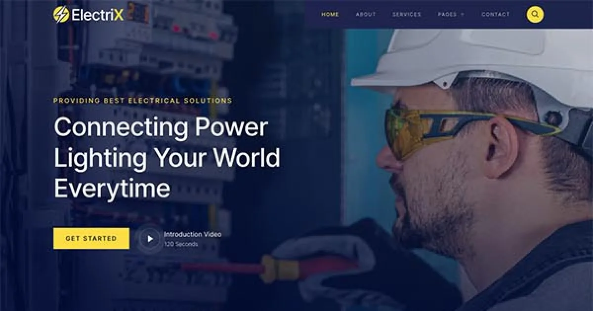 Electrix – Electrician Services & Electrical Repairs Elementor Template Kit