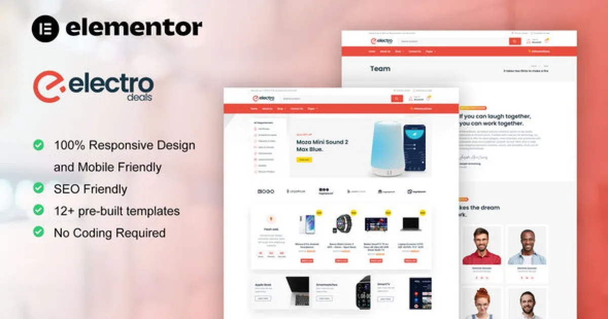 ElectroDeals – Woocommerce Electronic Store Elementor Template Kit