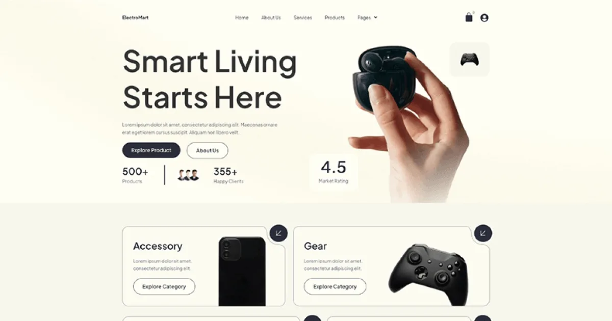 Electromart – E-Commerce Electronics Store Elementor Template Kit