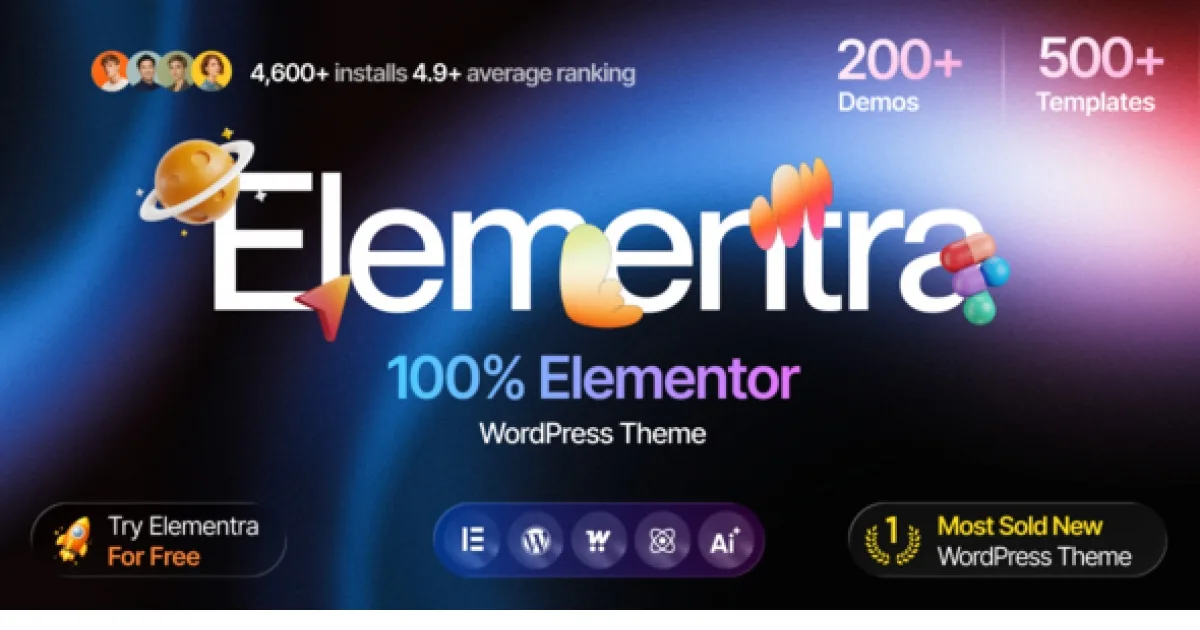 Elementra – 100% Elementor WordPress ThemeÂ