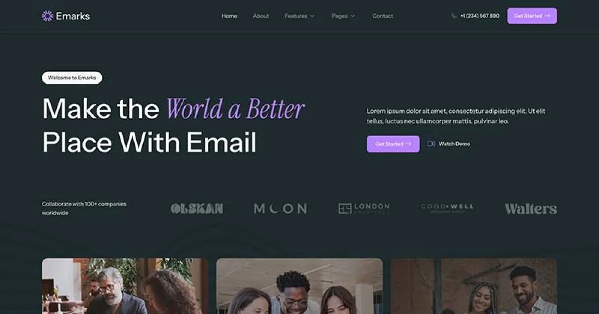 Emarks – Email Marketing Service Elementor Template Kit