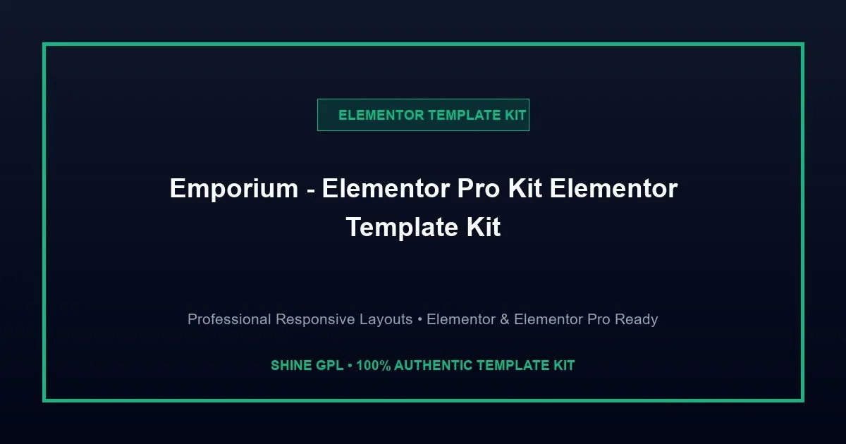 Emporium – Elementor Template Kit