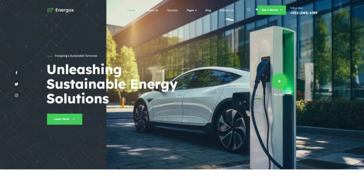 Energox – EV Charging Station Elementor Template Kit