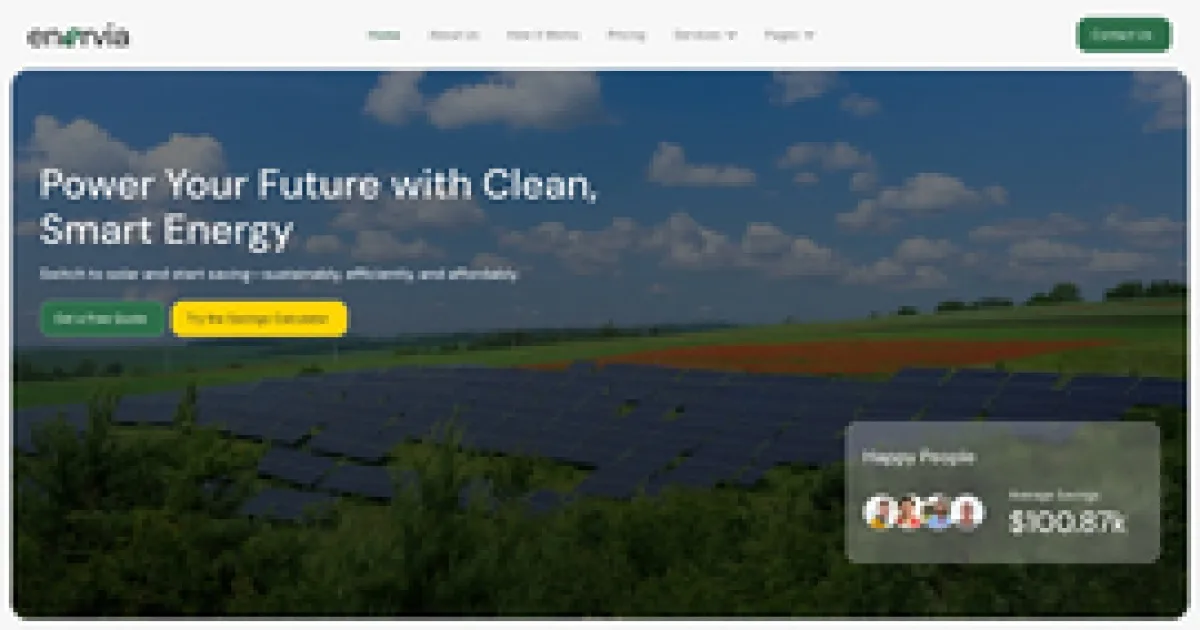 Enervia – Green Energy Elementor Template Kit