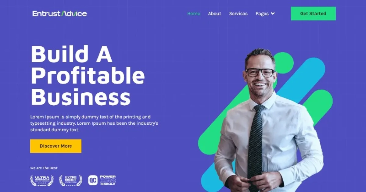 Entrust Advice – Business & Finance Consulting Elementor Template Kit