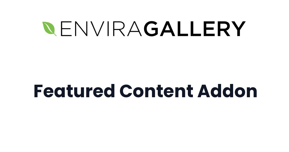 Envira Gallery Featured Content Addon