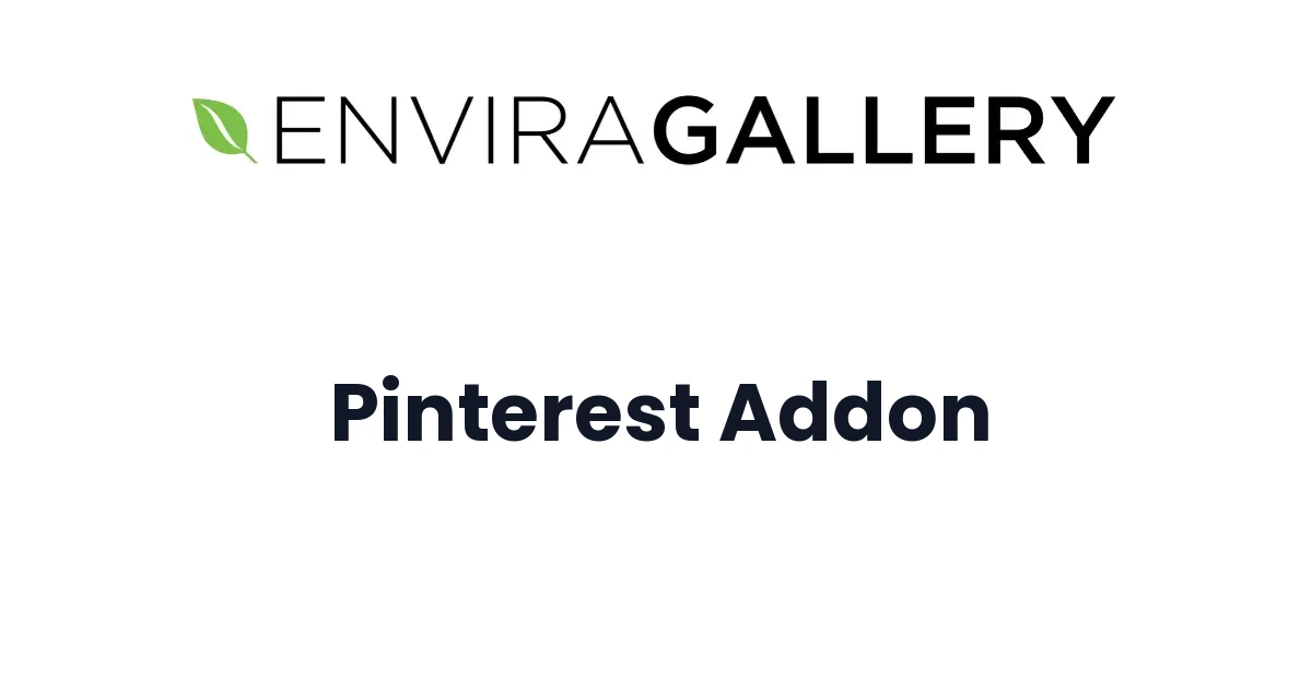 Envira Gallery Pinterest Addon