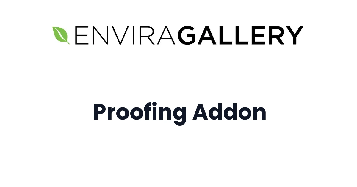 Envira Gallery Proofing Addon