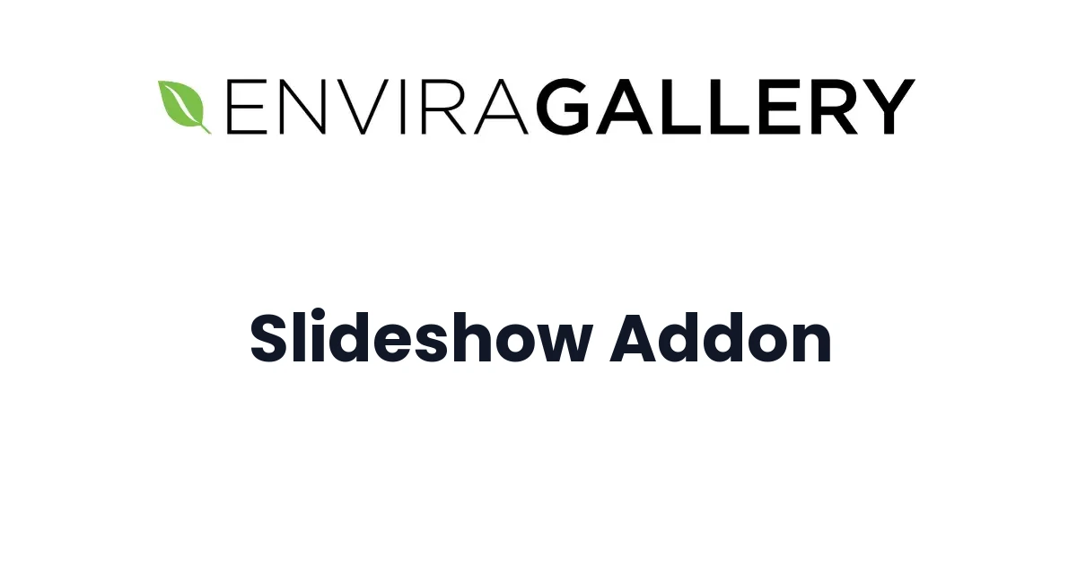 Envira Gallery Slideshow Addon