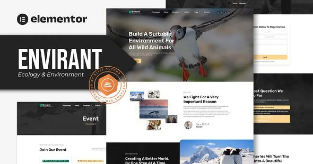 Envirant – Ecology and Environment Elementor Pro Template Kit