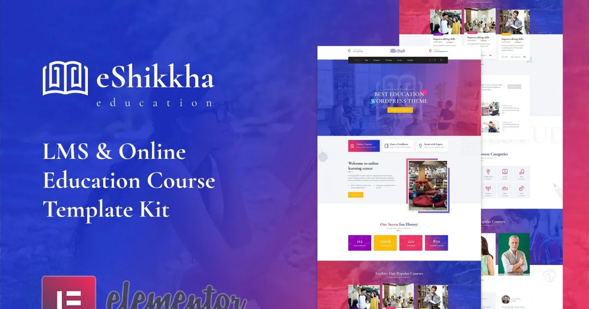 eShikkha – eLearning Elementor Template Kit