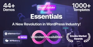 Essentials Theme Activator Plugin (Demo Import Working)