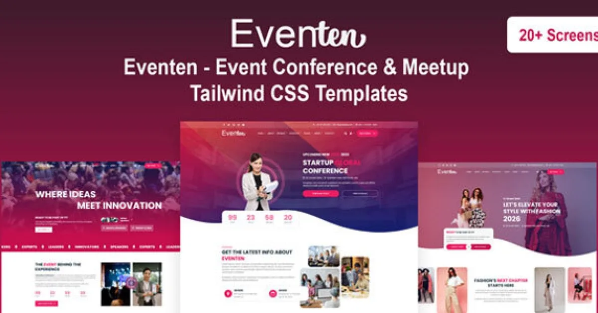 Eventen – Event Conference & Meetup Tailwind CSS Templates
