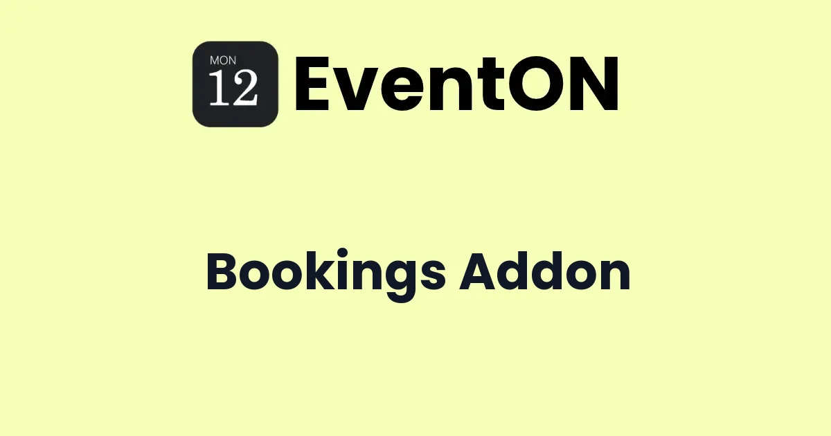 EventOn Bookings Addon - Official Release Preview
