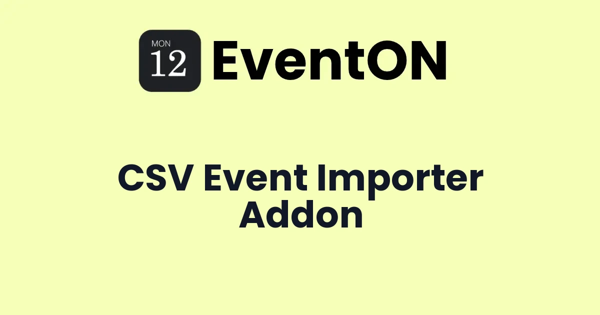 EventOn CSV Event Importer Addon