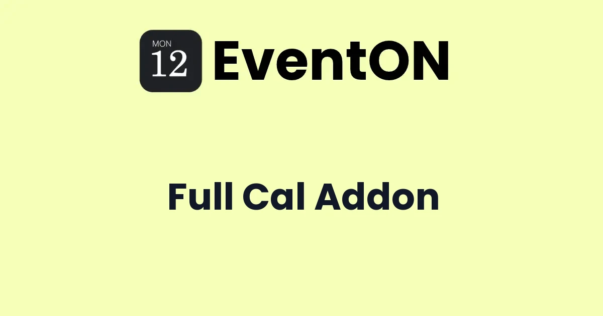 EventOn Full Cal Addon