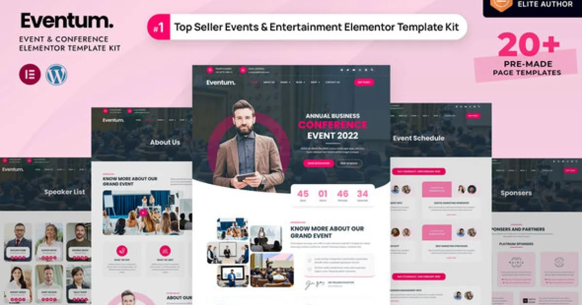 Eventum – Event & Conference Elementor Template Kit