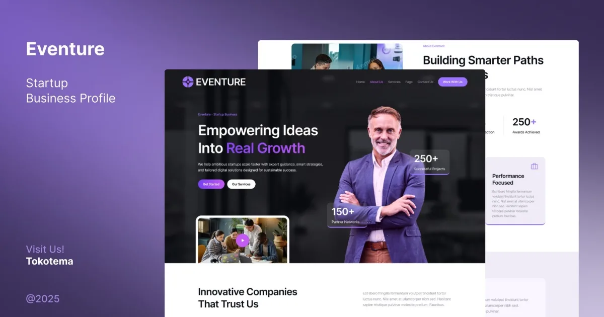 Eventure – Startup Business Company Profile Website Elementor Template Kit
