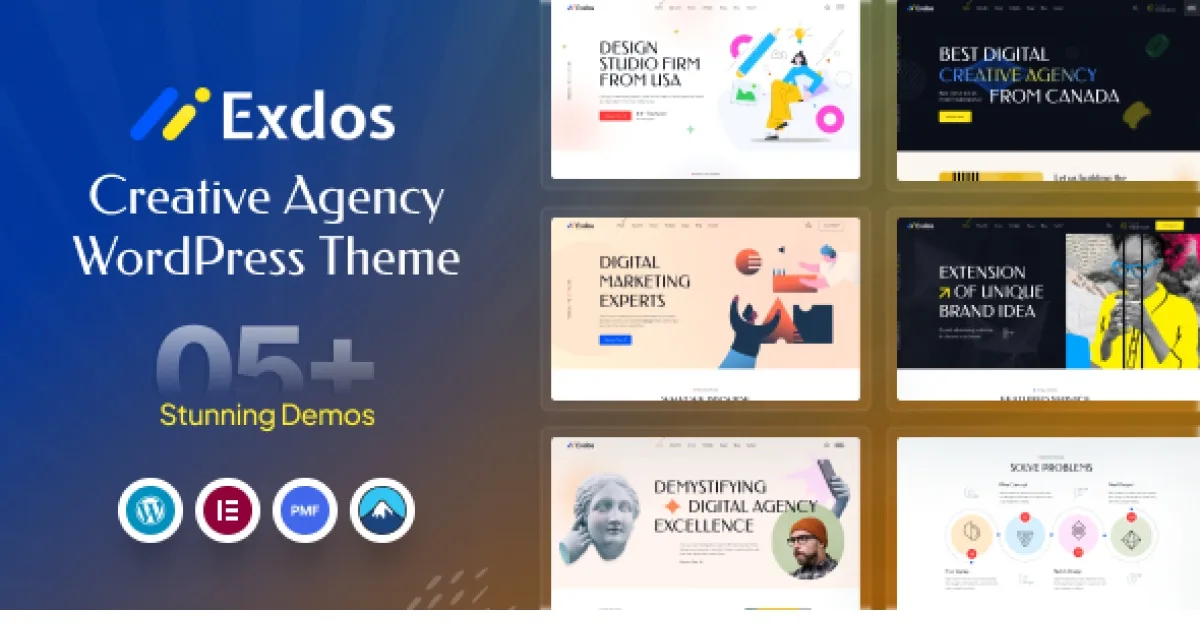 Exdos – Digital Agency WordPress Theme 
