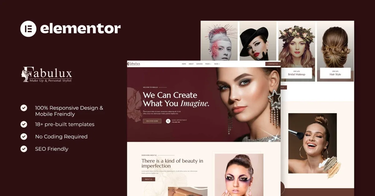 Fabulux – Makeup & Beauty Elementor Template Kit