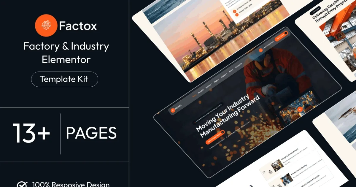 Factox – Factory & Industry Elementor Template Kit